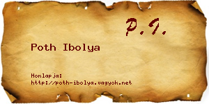 Poth Ibolya névjegykártya