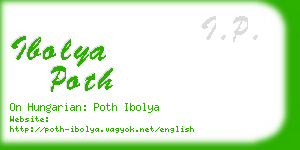 ibolya poth business card